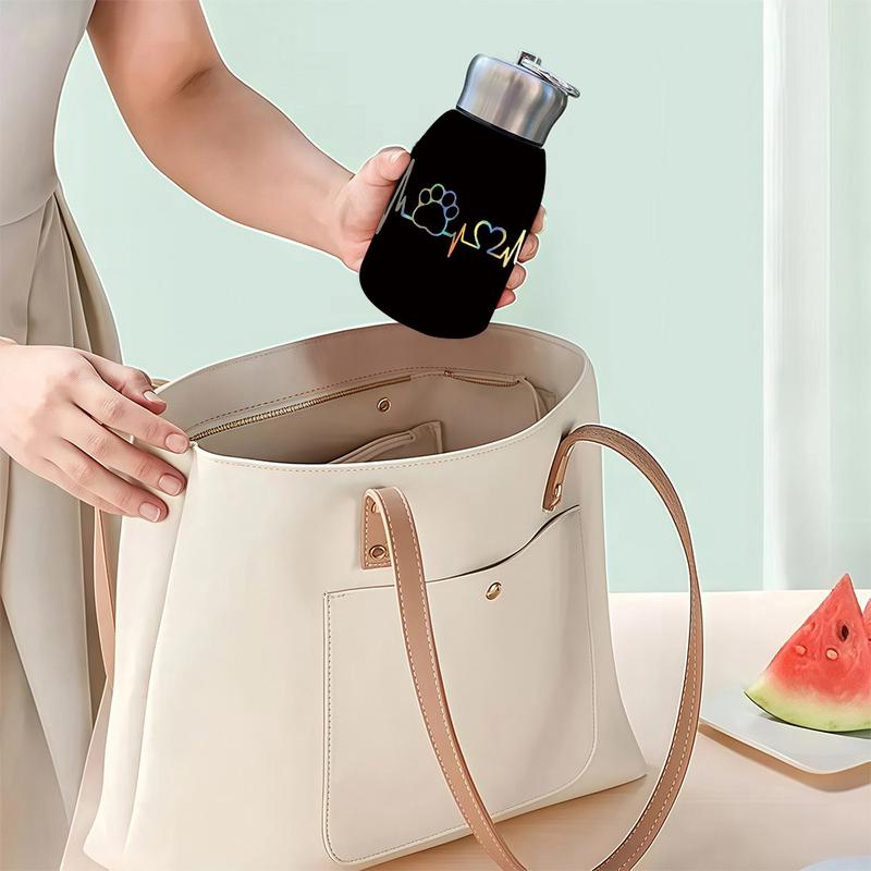 1pc 10.5oz Stainless Steel Tumbler - Leak-Proof, Insulated, Reusable, Hand Wash Only, Functional & Fashionable, Dual Advantage, Rainbow Paw Heartbeat Design, Perfect Holiday Gift Item, Durable Drinkware