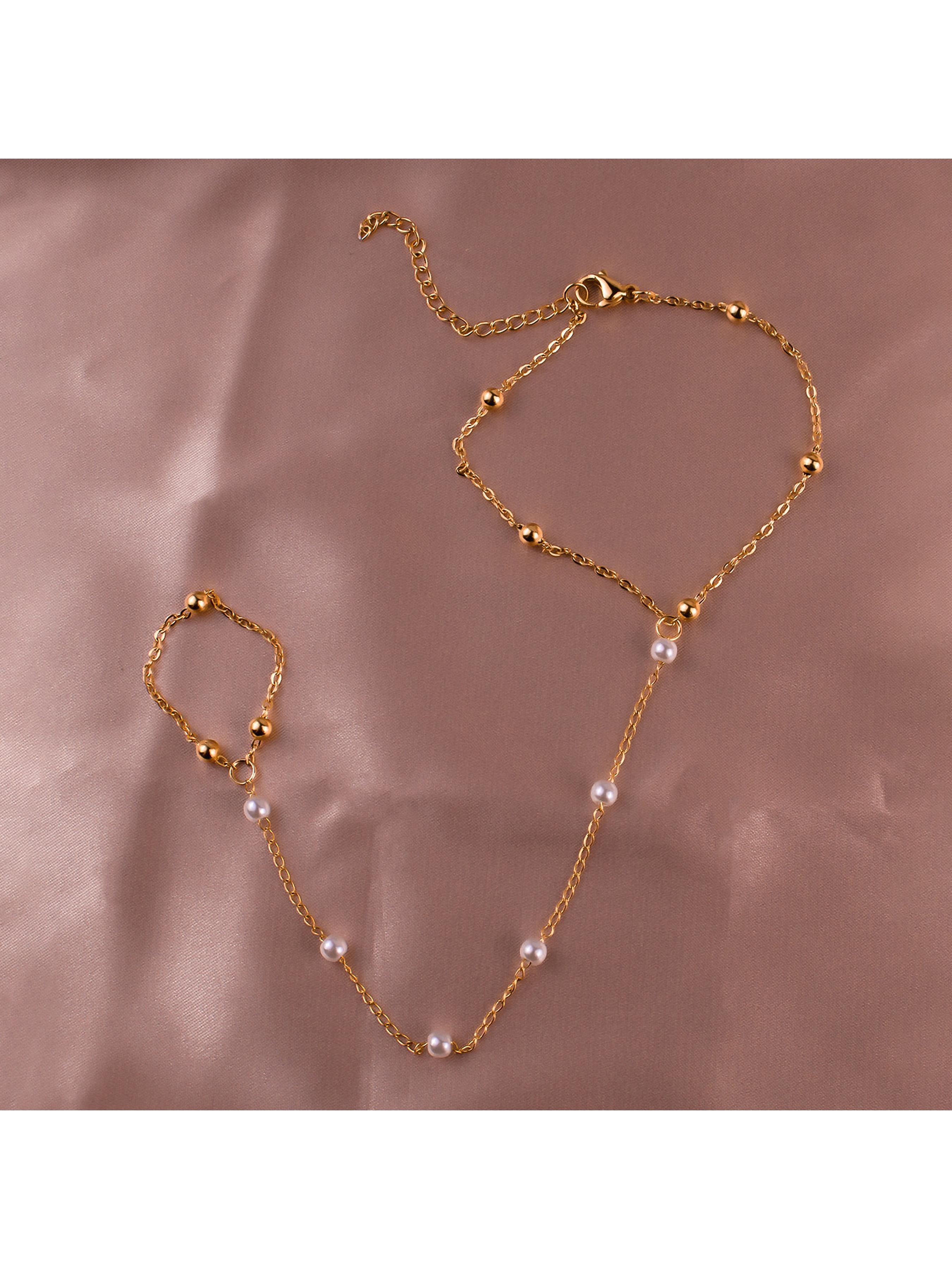 Women's Boho Minimalist Jewelry Set, Stainless Steel & Crystal Beads Design, Ideal Gift for Beach Vacation Music Festivals Parties