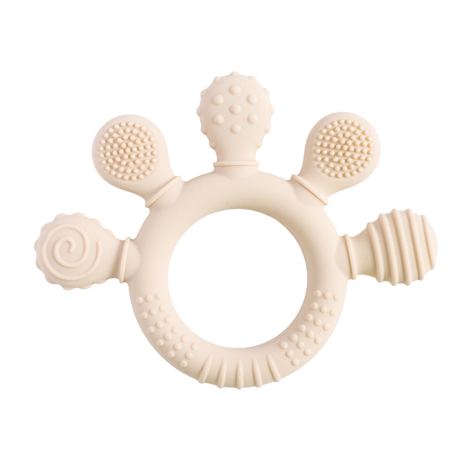 Baby Silicone Teething Ring Toy, Cute Animal-Shaped Teether, BPA-Free, Soothes Sore Gums, Safe Baby Teething Accessory