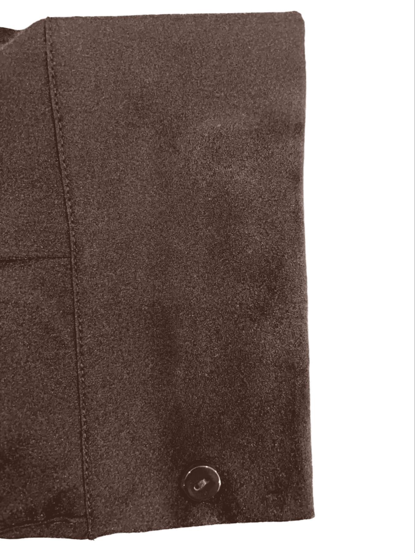 Fashion Curve Plus Size Solid Color Oversized Collared Button-Down Shirt，Casual Loose-Fit Long-Sleeve Pocket Blouse, Trendy Street Style Outfit, Office Layering Top