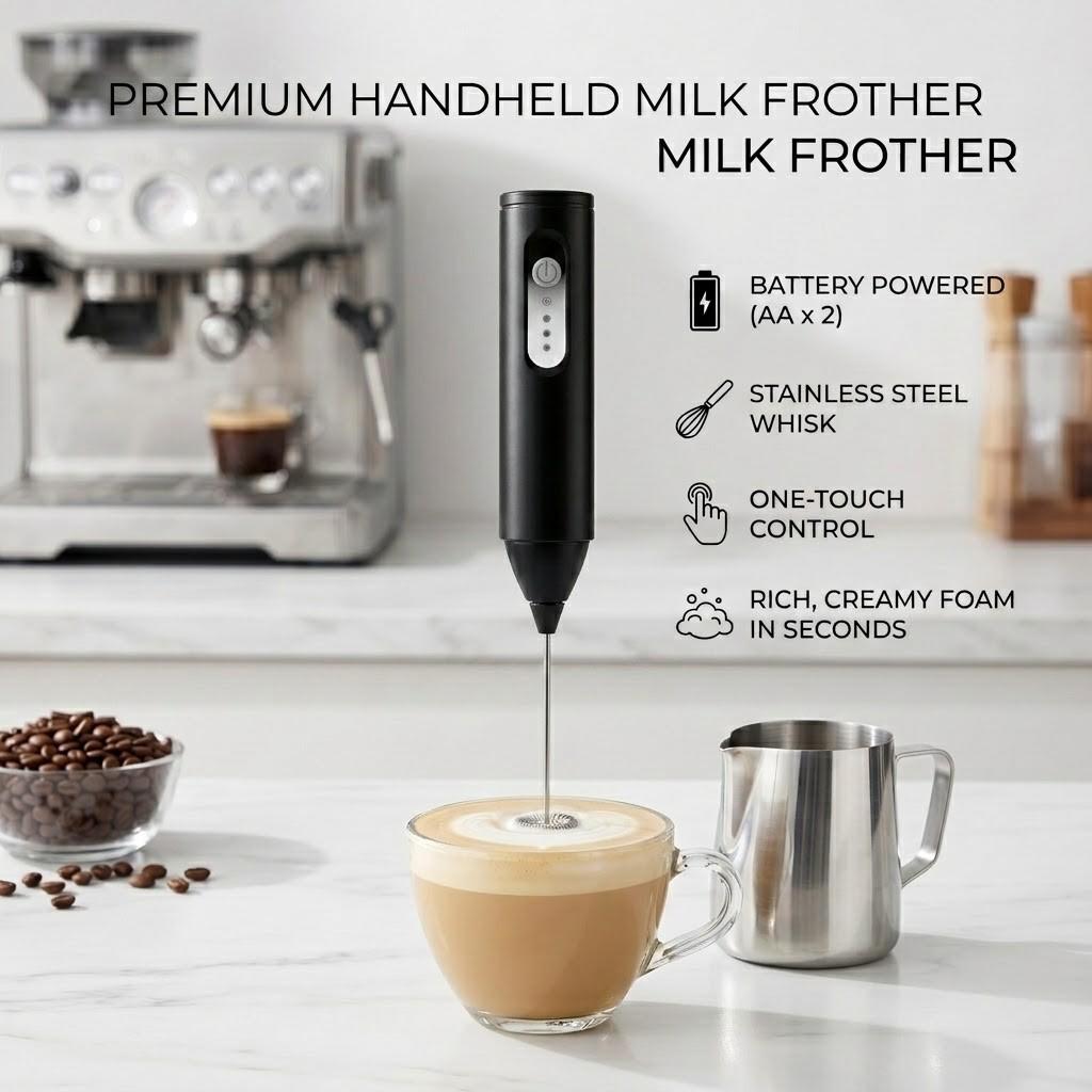 Bestselling Coffee Stirrer, Multi-Functional Milk Frother, Cordless Milk Frother, Milk Frother Wand, High-Aesthetic Handheld Drink Mixer, Perfect for Coffee and Matcha, Be Your Own Barista!