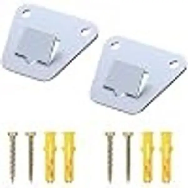 2 Pack Wall Fan Mounting Brackets - Universal Fit Thick Steel Wall Mount Fan Brackets Holders with Fastening Screws