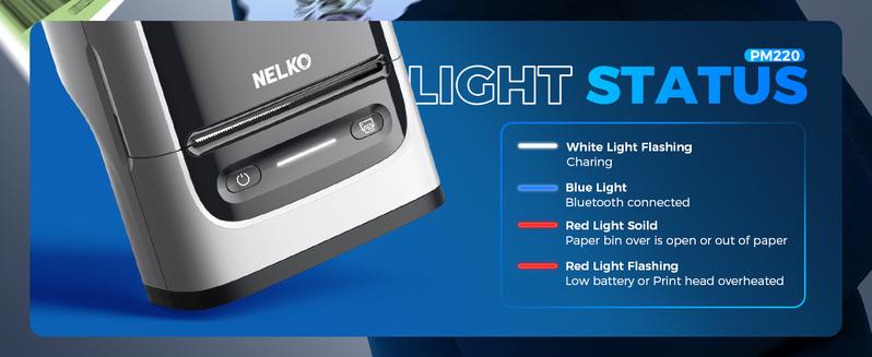 PM220 Label Printer with tape,Portable Thermal Printer,Bluethooth Label Printer,for Address, Logo, Clothing, Mailing, Sticker Printer for Phones & PC