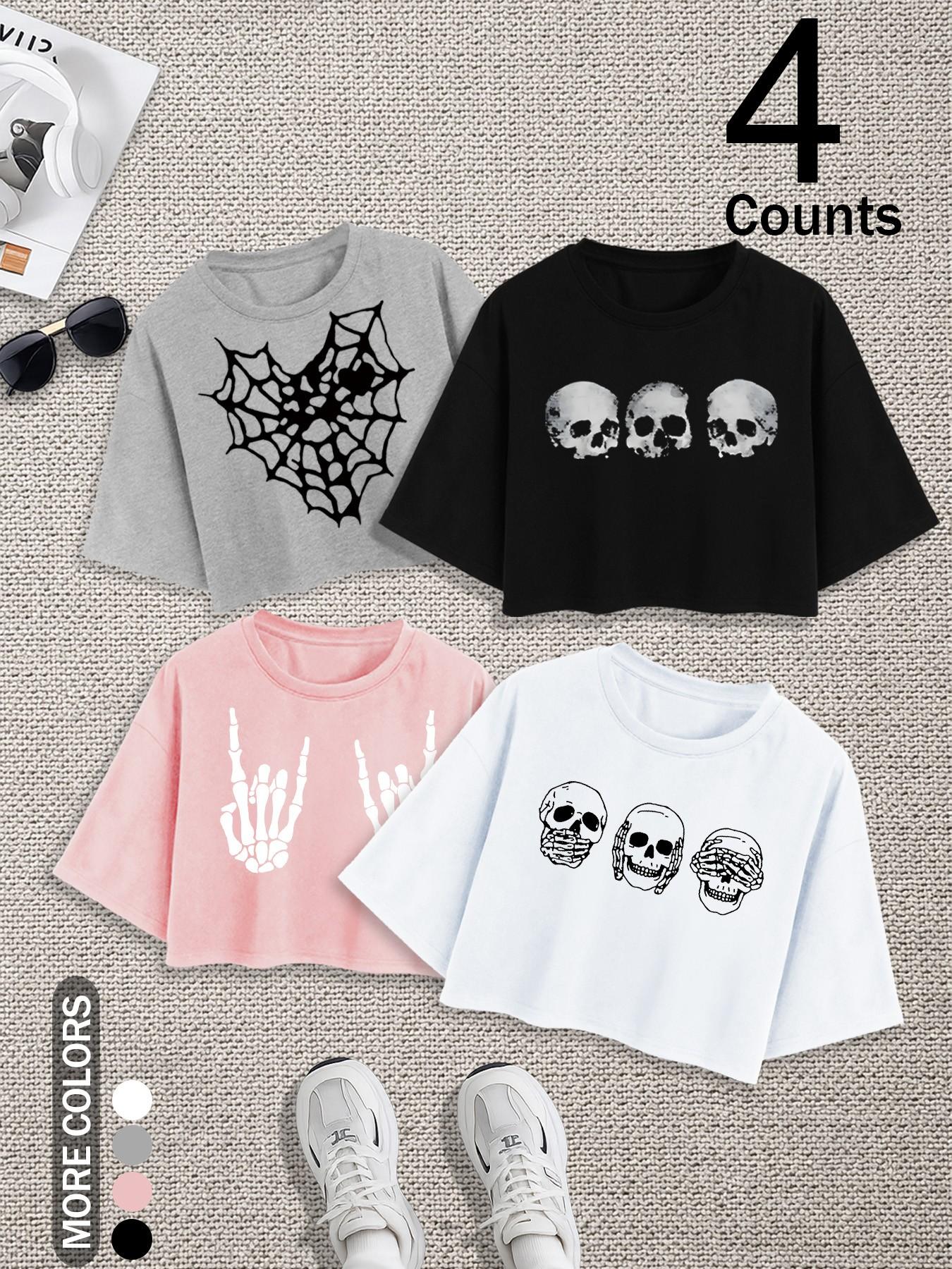 Women's Casual Loose Fit Short Sleeve Basic Minimalist Top Set, Soft Comfortable Fabric, Perfect for Outdoor Shopping & Summer Wear