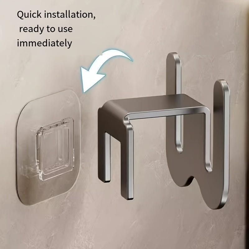 2-Pack Wall-Mounted Bathroom Shoe Rack & Slipper Organizer, Modern Metal Hooks, Easy Install, Space-Saving Storage Solution