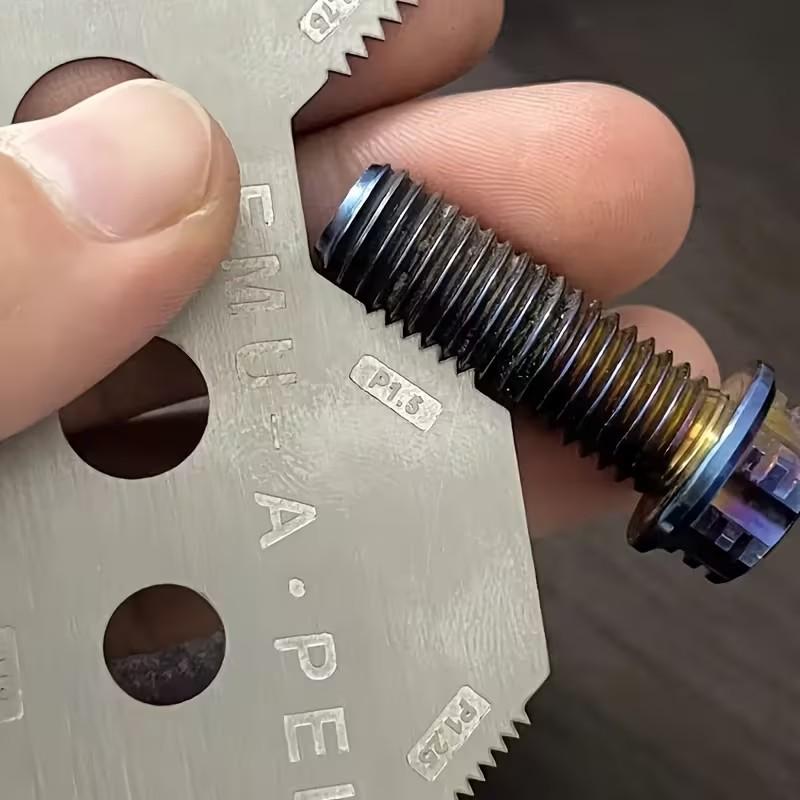 Stainless Steel Screw & Bolt Measuring Caliper, Precision Thread Gauge with Micrometer Scale, Durable Industrial Measurement Tool