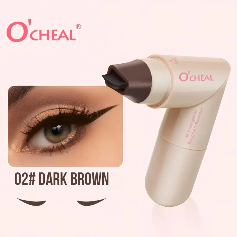 Smooth Dual-Ended Rotating Eyeliner Pen, Quick-Dry Non-Bleed Water Proof, Easy Application, Daily Commute Eye Liner, Single Item Balm Form