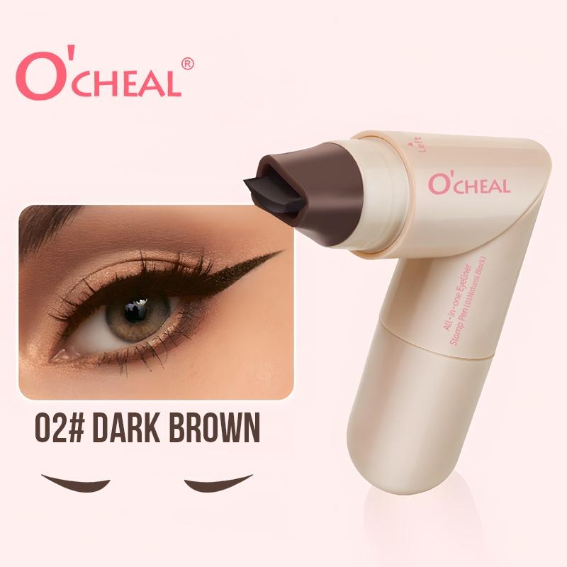 Smooth Dual-Ended Rotating Eyeliner Pen, Quick-Dry Non-Bleed Water Proof, Easy Application, Daily Commute Eye Liner, Single Item Balm Form