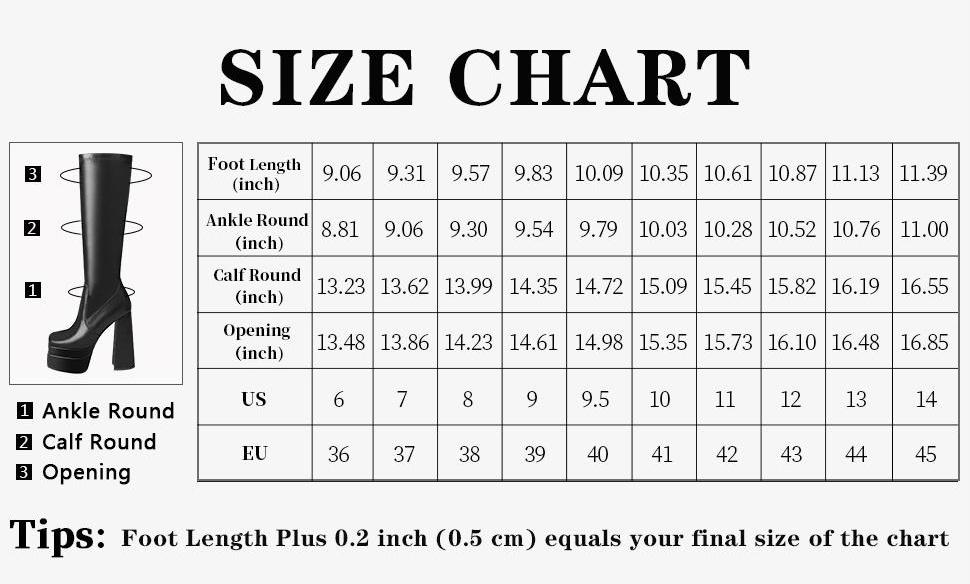 Wetkiss Stacked Platform Knee High Boots for Women With High Chunky Heel, Gogo Boots for Women with Square Toe Side Zipper Stretch,Women's Shoes,Women's Boots #TikTokShopStockUp