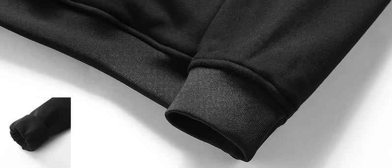 Norwell Unisex Heated Winter Hoodie with 7.4V/3A 5000mAh Battery Pack, Comfort Minimalist Outdoor Sweatshirt for Men & Women, Lightweight High Neck Hooded for Hiking Skiing Camping Hunting - Black【Includes Power Bank】