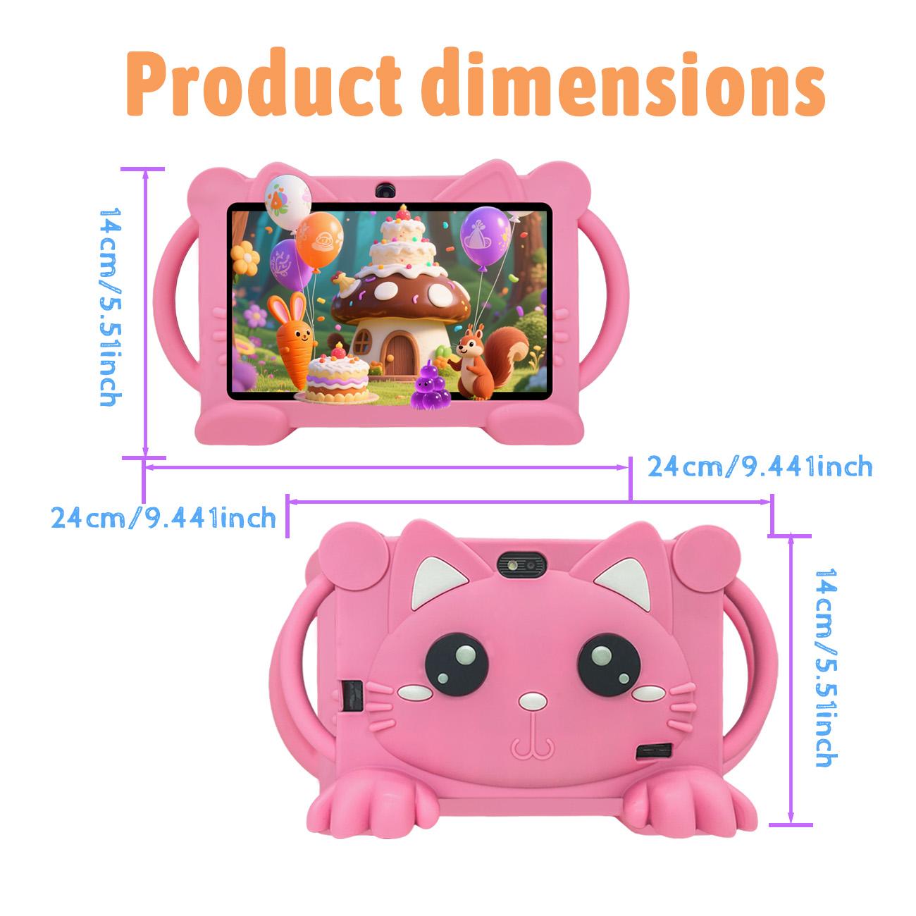 Standable and portable design7 Inch Android Wifi Tablet PC, Student Tablets, Parental Control, Rechargeable Battery, Dual Camera, Home & School Use, Kids' Learning Companion, Learning Entertainment Tablet, /blue