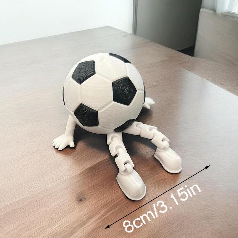 1pc   3D Printed Ornaments, Soccer Desk Decor, Soccer Ball Buddy, Fun Soccer Gift, Sports Gift,  Perfect for Fans