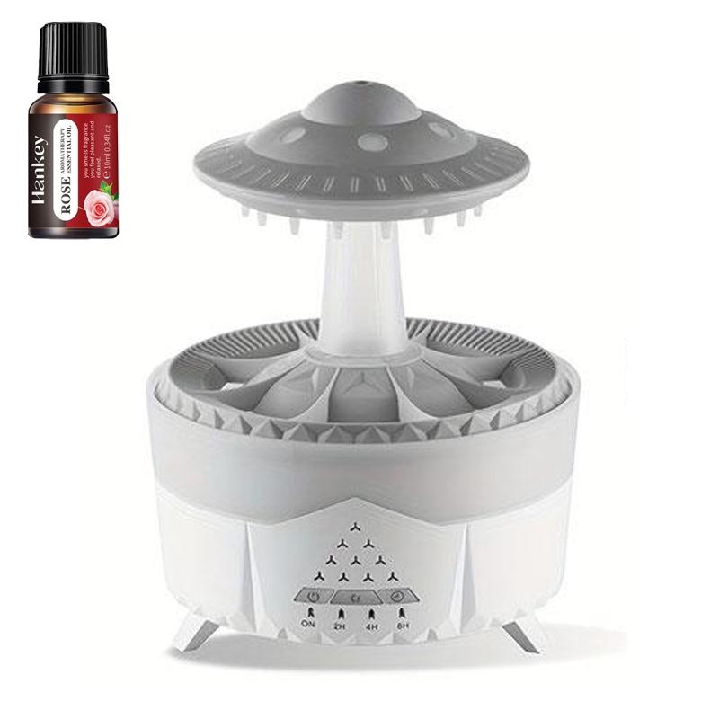 1 piece of raindrop night light aromatherapy machine, colorful atmosphere decorative light, raindrop table lamp diffuser, Fragrance Aroma Humidifier, remote control, atomization mode, timer design, suitable for home living room bedroom, office desktop