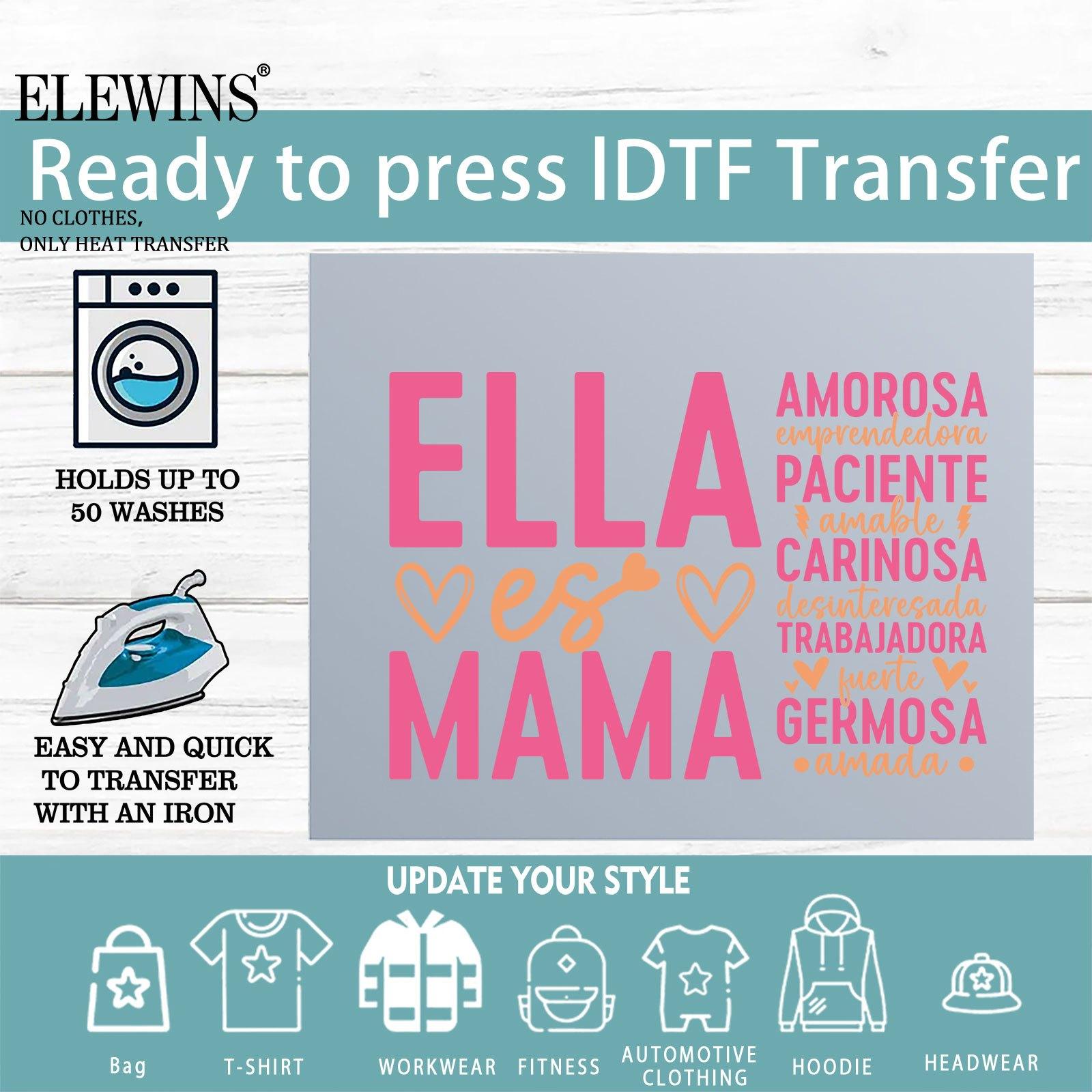 Mother's Day 6 Sheets Gold Foil DTF Transfer Decal for Tshirt Hoodie Jeans Backpack Pillow Machine Washable Reusable DIY Heat Transfer Vinyl for Adults