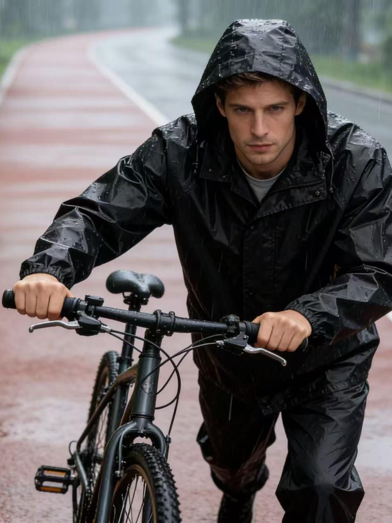 Unisex Raincoat Set, Durable Rain Suit, Separate Design, Jacket and Pants Combo, Windproof Waterproof Material, Ideal for Rainy Days, Rainy Season, Outdoor Walking, Light Outdoor Work