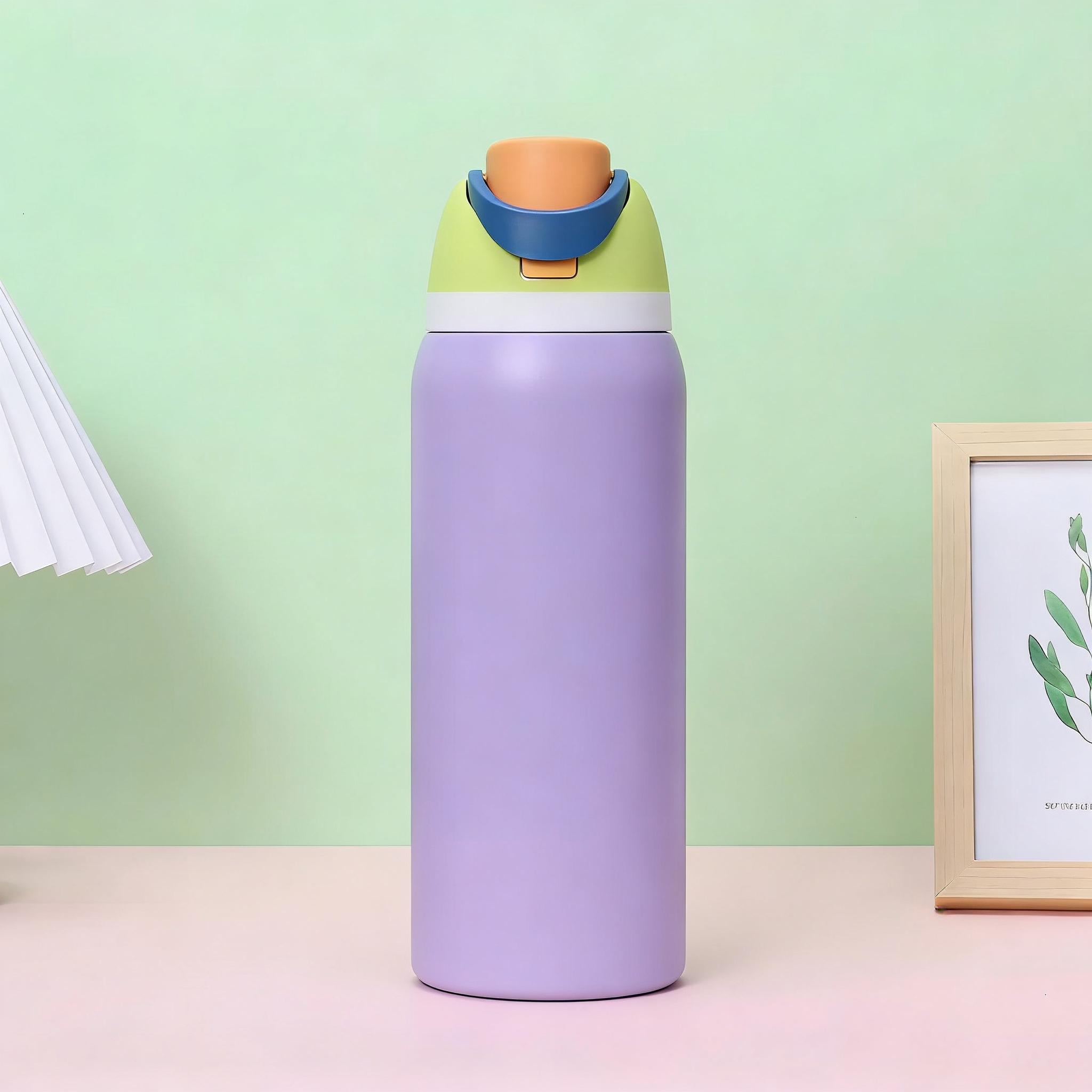 Stainless Steel Insulated Water Bottle with Straw, BPA-Free, Ideal for Outdoor Students and Office Workers, Travel Sports Cup