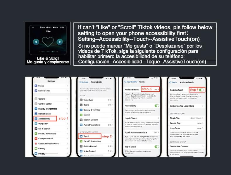 HYUNDAI C02 Clip-On Wireless Headphones with Bluetooth 5.4 Full-Color Touch Screen Electronic Audio Earbud Headset for Music & Phone Calls