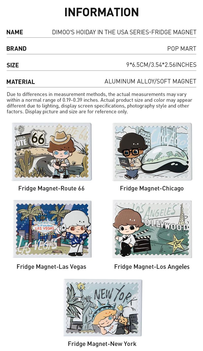 POP MART DIMOO'S HOLIDAY IN THE USA SERIES-Fridge Magnet