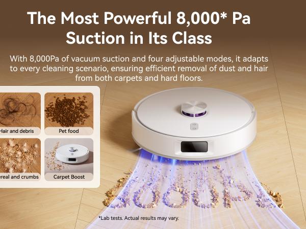 NARWAL Freo S Robot Vacuum and Mop Combo, 8000Pa Suction, 180 Days Hands Free, Self-Emptying Base, LDS Navigation, Obstacle Avoidance, Robot Vacuum Cleaner for Pet Hair & Hard Floors