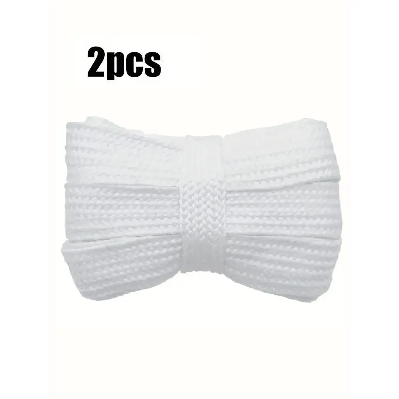 2-Pack Woven Synthetic Shoe Lace, 2cm Wide Durable Replacement Strings, Daily Wear Accessory for Canvas, Casual Shoes & Sneakers, Shoe Strings For Sneakers