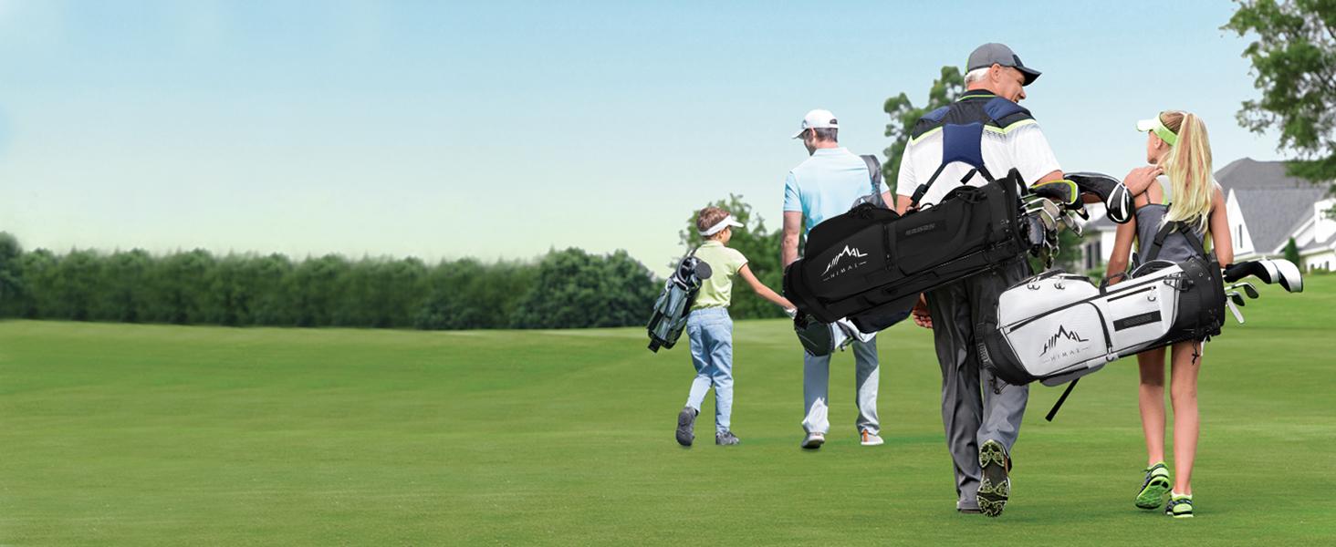 UNIHIMAL Golf Stand Bag with 7 Way Top Dividers, Lightweight Golf Bags for Men Women with Multiple Pockets, Dual Straps