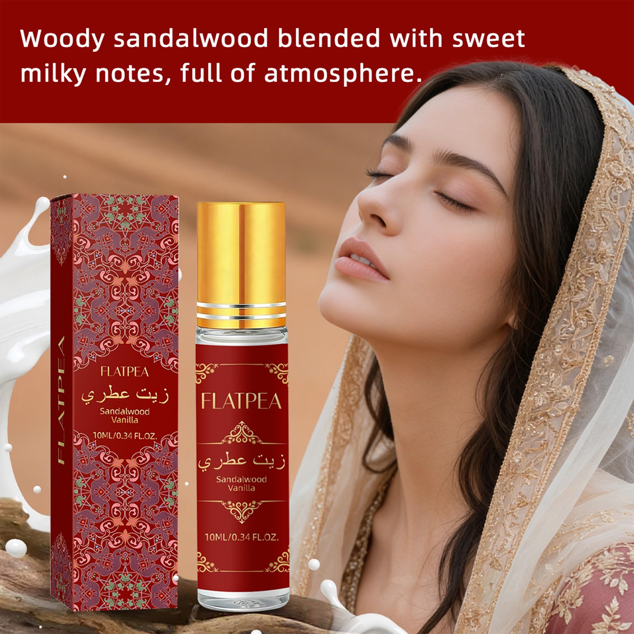 Clear Woody Warm Vanilla Rollerball Fragrance Oil, Sandalwood Vanilla Woody Scent, Alcohol-Free, Long-Lasting, 10ML, Retro Gift Box