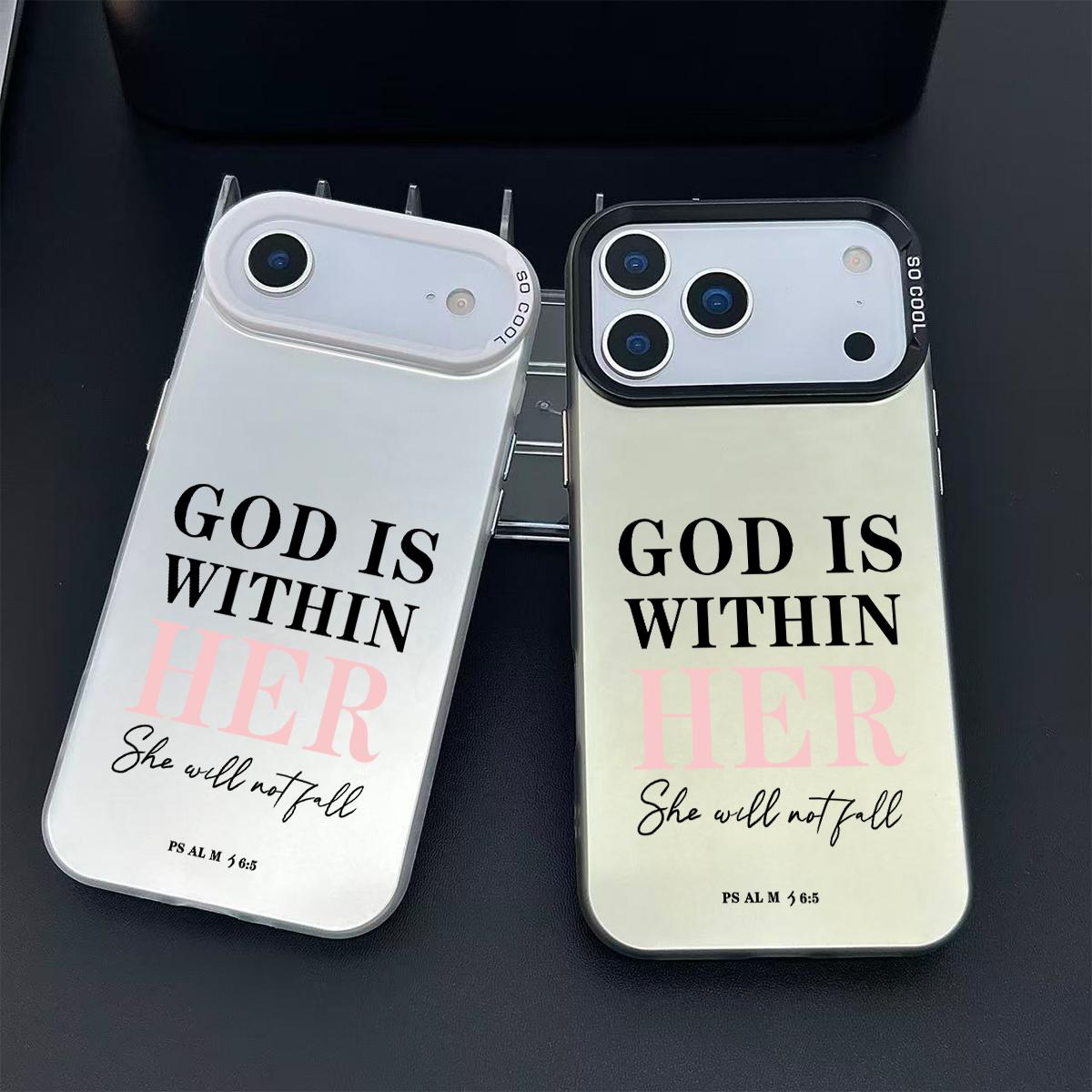 Bible Verse Psalm Pattern Shockproof Protective Case for iPhone 7 8 X Xsmax 11 12 13 14 15 16 17 Pro Max Plus Air XR 16E Matte Cover Christian Unique