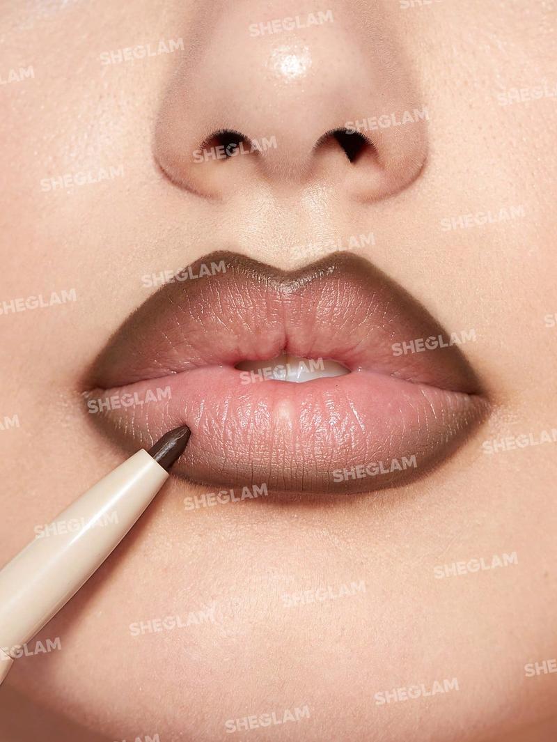 SHEGLAM GLAM 101 Lipstick & Liner Duo-DEEP CARAMEL Matte Nude Makeup Lipliner