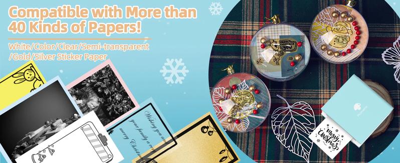 Phomemo M02 Mini Sticker Printer – Portable Inkless Thermal Printer for DIY Crafts, Journals, Photos, Study Notes & Labels – Ideal for Home, School & Travel