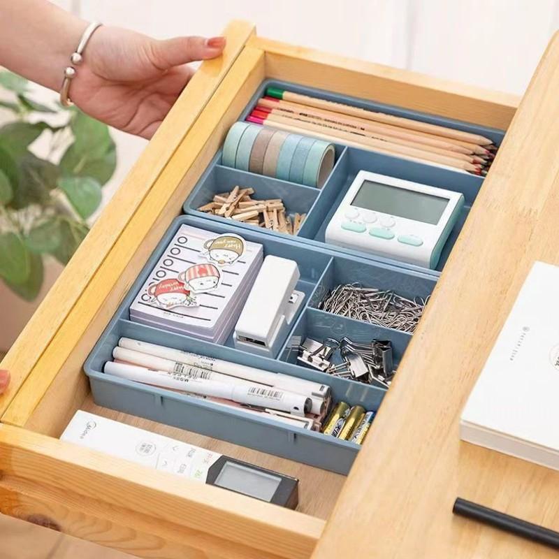 This drawer-divided storage box features built in organizers, suitable for home use (test papers), office use (cosmetics), and is thickened, durable, and resistant to deformation. Its scientifically designed multi-compartment layout, with appropriately si