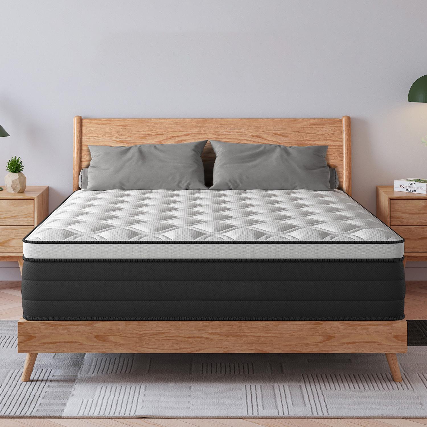 12"14" Twin Full Queen King Size Mattress in a Box Hybrid Pocket Spring Memory Foam, Medium Firm Ergonomic Mattress boxed motion isolation pressure relief