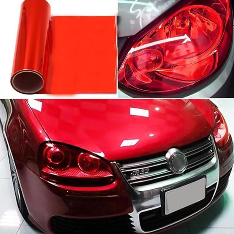 Waterproof High-Temperature Self-Adhesive Car Light Sticker, Car Decals, Vinyl Wrap Film for Headlights Taillights Fog Lights, Durable UV Protection