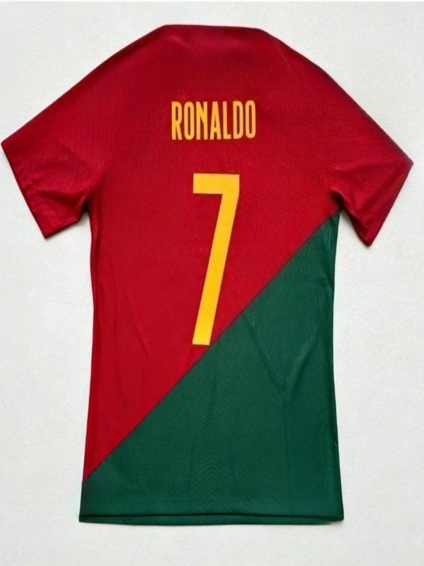 Men's Portuguese Style Football T-Shirt, Quick-Dry Breathable Sporty Short Sleeve, Training and Casual Wear, Polyester Fabric