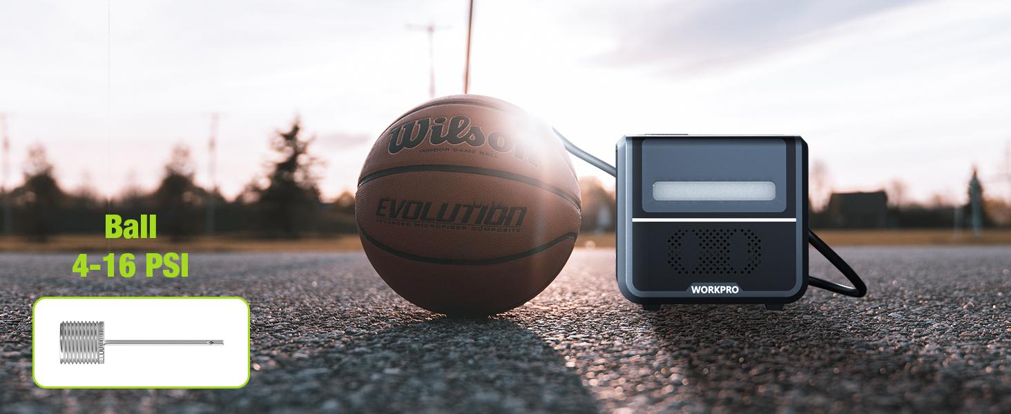 #JumpstartSale WORKPRO Tire Inflator Portable Air Compressor-12V Portable Air Pump for Car Tires with 7500mAh Battery-150PSI Air Compressor for Car-3-in-1 Tire Pump Air Pump for Inflatables with Dual Power Supply