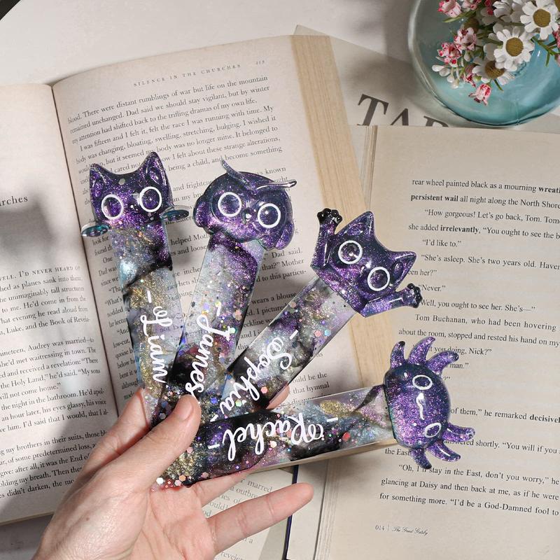 Bookmark Resin Molds Silicone, Cute 3D Animal Bookmark Silicone Molds for Epoxy Resina with Paperclip Pattern 3mm Thin,Small Bookmarks Molds for UV Resin Crafts,Gifts for Book Lovers - LET’S Resin