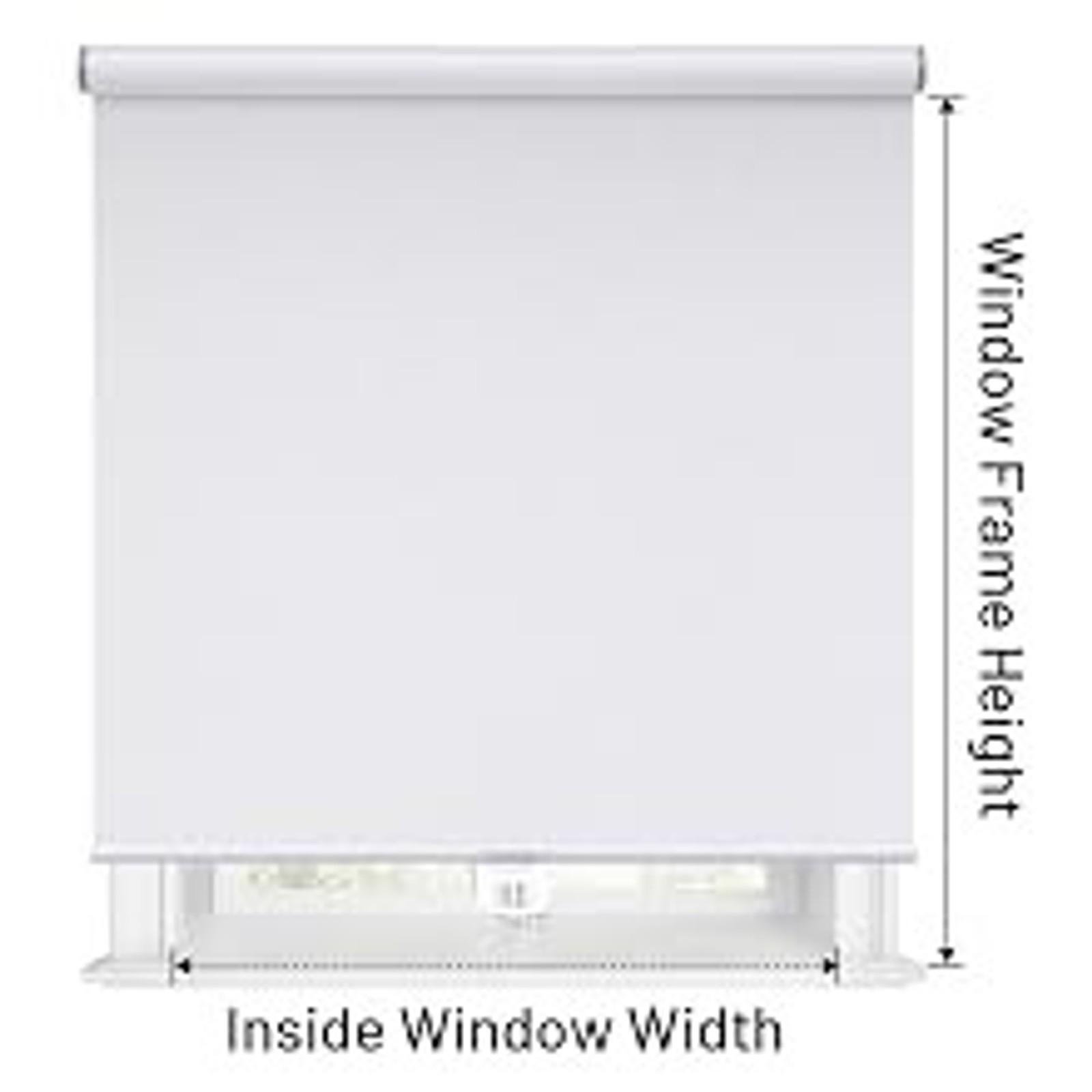 Blackout Cordless Roller Shades Blinds,23" W x 72" H,White | Blackout Fabric UV Thermal Insulated,Spring System For Windows Door,Pull Down Room Darkening,Easy to Install for Home,Office