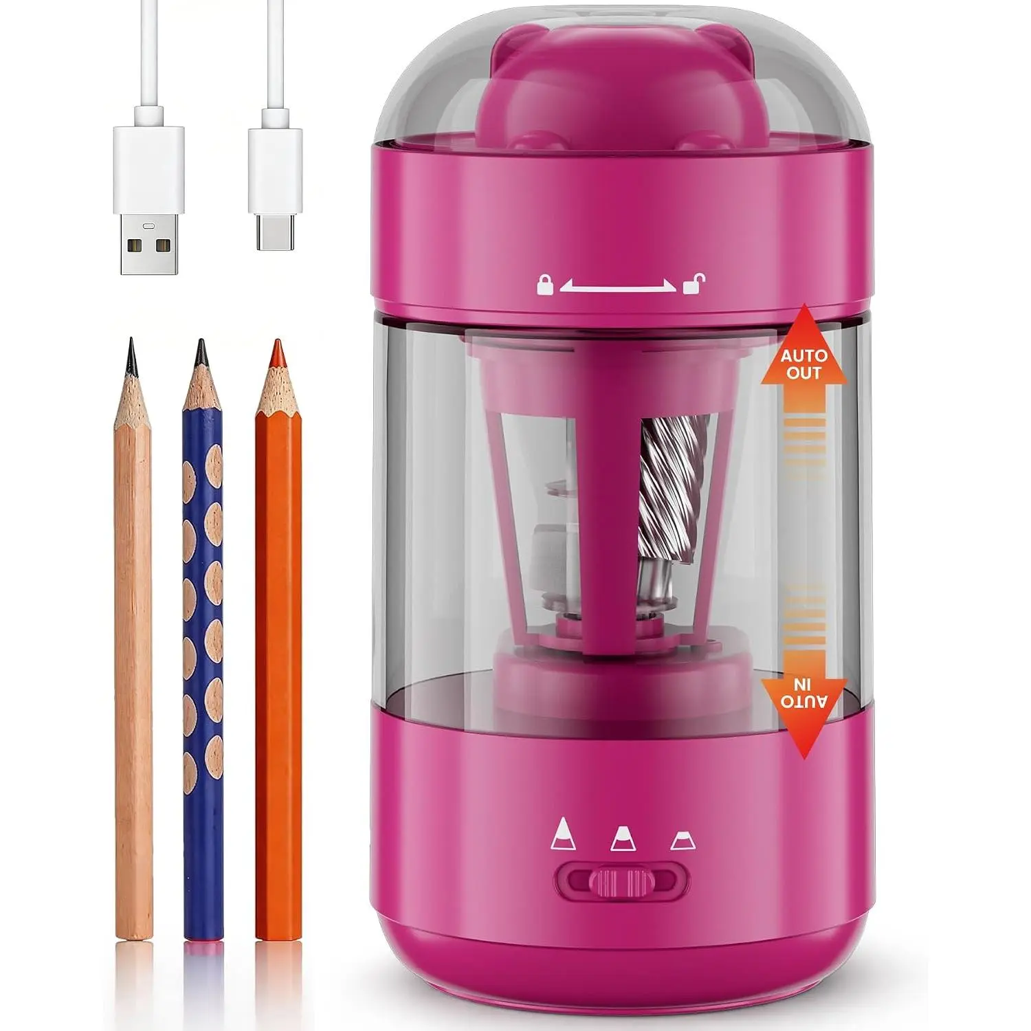 Electric Pencil Sharpener, Fully Automatic, for Classroom,
