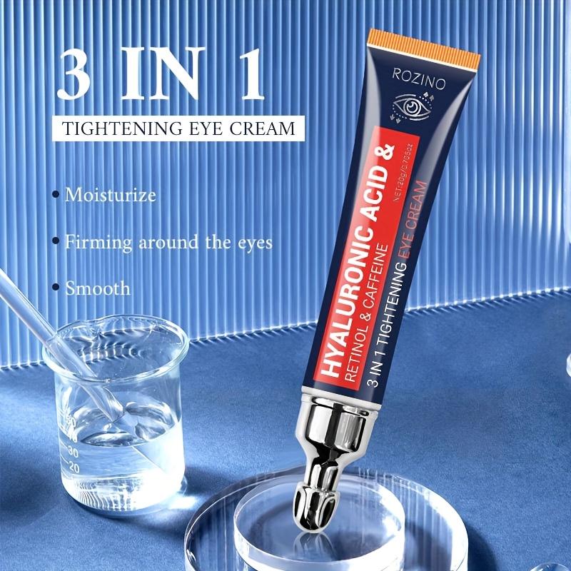 6% Caffeine Eye Cream for Dark Circles - Rapid Wrinkle Repair, Daily 1% Retinol & Hyaluronic Acid to Fight Fine Lines, Wrinkles, & Dark Spots, Eye Care Suitable for Men and Women's 0.71 fl. oz