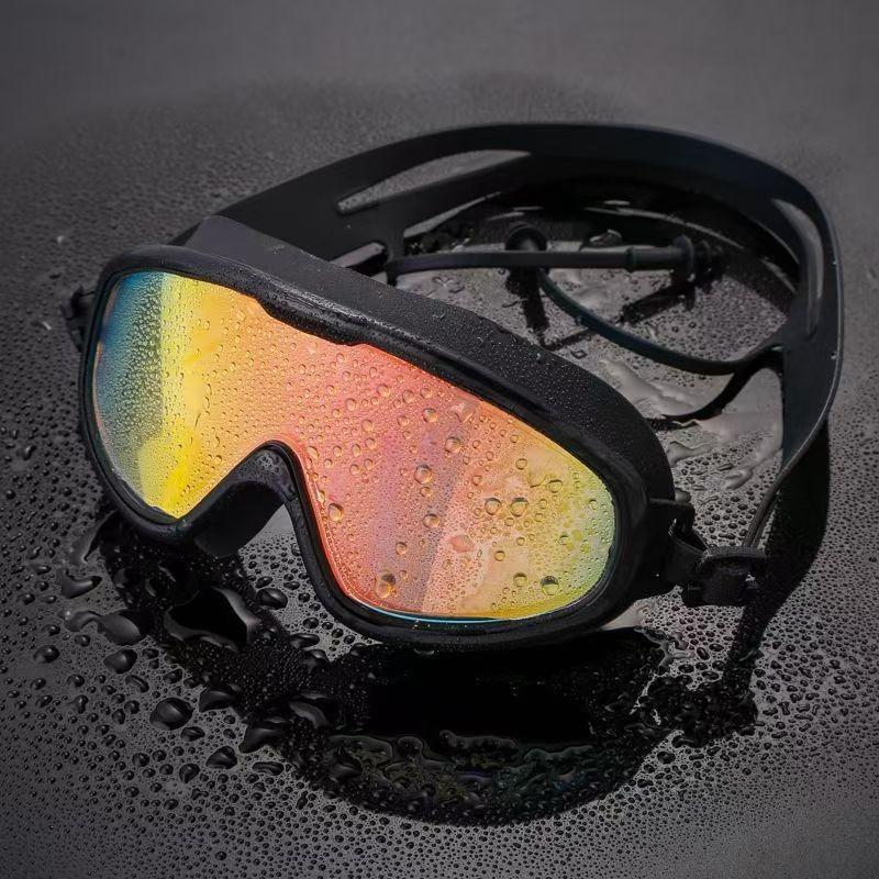 Hot Selling Large Frame Waterproof Anti Fog HD Swimming Goggles for Men Women Youth Swim Equipment Set Comfort Fit UV Protection Durable Eyewear