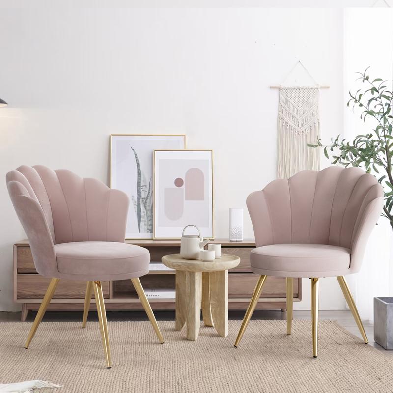 Velvet Accent Chair with Gold Metal Legs, Vanity Chair for Makeup Room, Upholstered Guest Chair for Living Room, Side Chair for Bedroom, Black Velvet Accent Chair with Gold Metal Legs, Vanity Chair for Makeup Room, Upholstered Guest Chair for Living Room, Side Chair for Bedroom, Black