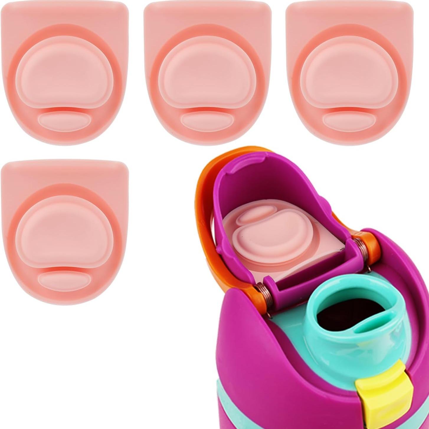 4-Pack Replacement Bottle Stopper, Compatible with 24oz and 32oz Water Bottles, Silicone Seal Rings, Fits 16/19/24/32/40oz Caps