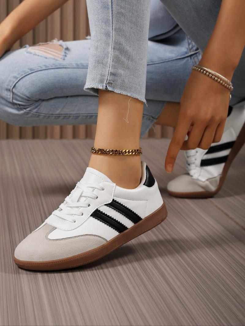 Women's Fashionable Lace Up Platform Sneakers, Casual Comfortable Sports Shoes for Daily Wear, Female All-match Round Toe Shoes for Daily Wear, Trendy Walking Sneaker