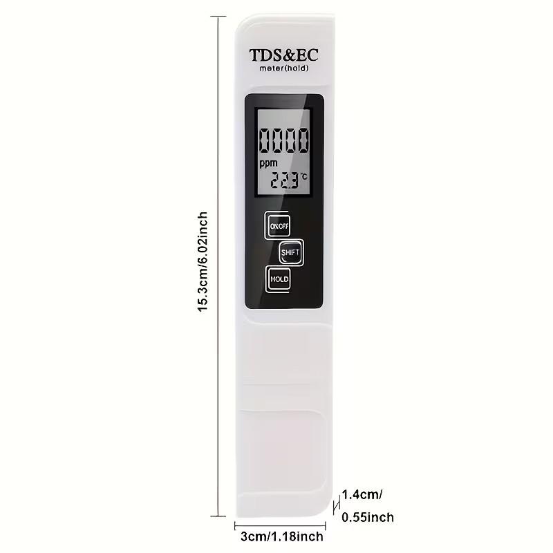 Digital LCD Test Pen Multi-Function Water Quality Tester, 3-In-1 Multifunctional Testing Instrument, Portable Liquid Analysis Tool