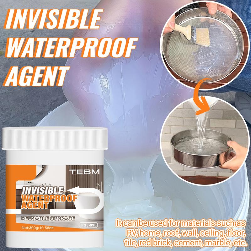 Transparent Waterproof Sealing Glue, Multi-Functional RV Roof Coating, Fast-Drying Flexible Breathable Sealant, for RV Roofs Windows Walls Tiles, Adhesive