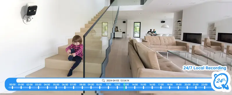 Mini Window Camera for Home, Cloud&SD Card Back up, Color Night Vision, 24/7 Recording, 3 Easy Installation Steps, Safety Water Proof