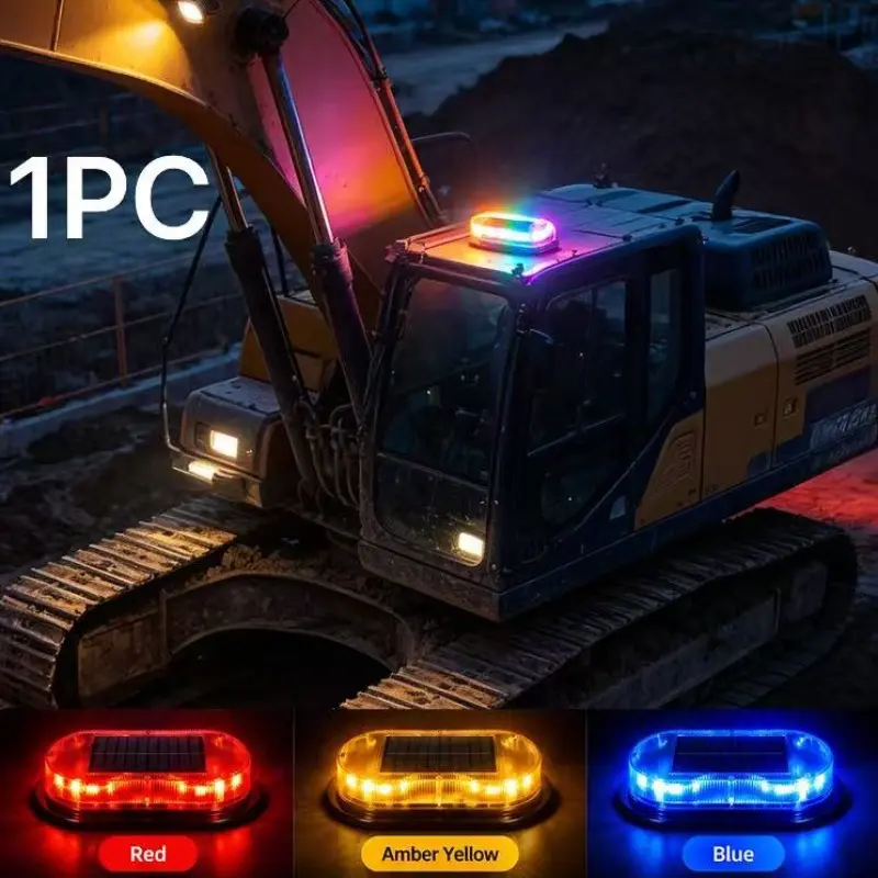 Solar Powered LED Flashing Warning Light, Waterproof Ceiling Mount Strobe Light, Road Traffic Signal Lamp, Car Roof Emergency Flasher, Automotive Led Lights