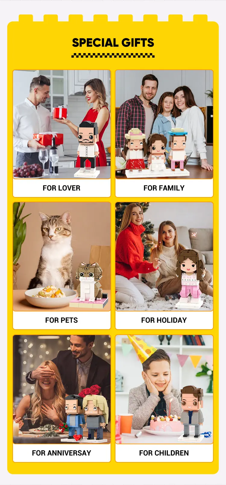 Product Introduction of Mother's day gift Customizable Mini Brick Figure with Key Chain Set – Personalized Gift for Any Occasion Based on Your Photo 40