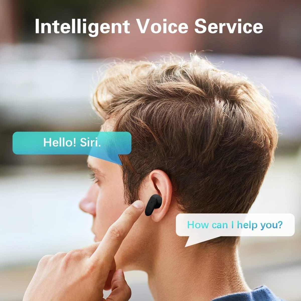 New TWS Wireless Earphones, True Wireless Ergonomic Design, Ultimate Comfort, High Fidelity Sound, Deep Bass, Stereo Calls, HD Voice Calls