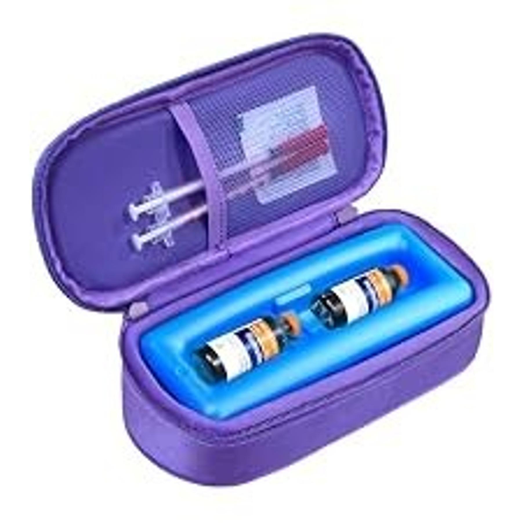 Insulin Vial Cooler Travel Case - TSA-Approved Portable Refrigerated Medicine Bag with Protective Ice Brick, Keeps Diabetes Medication Cool During TravelGift
