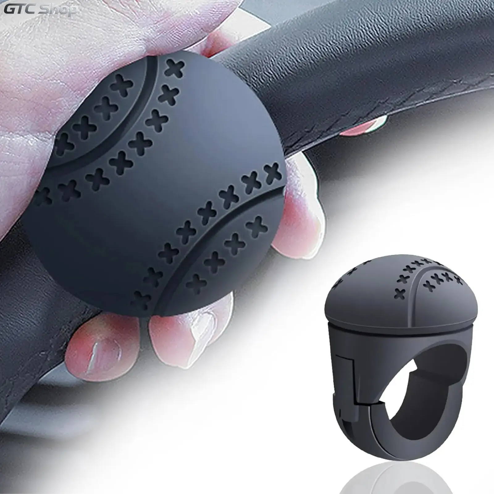 New Heavy‑Duty Steering Wheel Spinner, Soft Silicone Power Handle with Metal Bearings, Universal Driving Helper for Cars, Tractors, Trucks, Boats, Mowers & Forklifts Auto Accessories